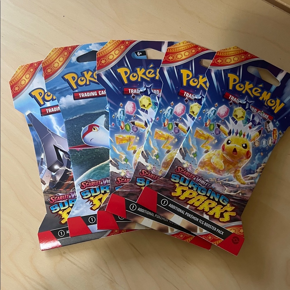 Pokemon Scarlet & Violet Sizzling Sparks Booster Pack - Blue and Red